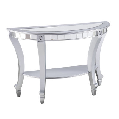 Mirrored Demilune Console Table For Entryway Or Hallway | Gift Idea