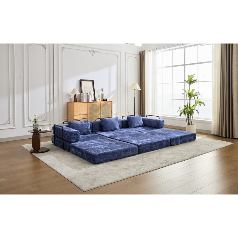 Lit modulaire convertible 3 pièces Compression Blue Dark