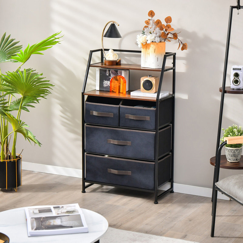 Lola-Jay 4 Drawer Storage Drawer