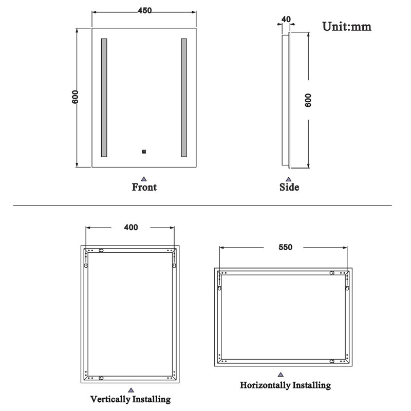 Swiftsure Rectangle Mirror, 60 x 45cm