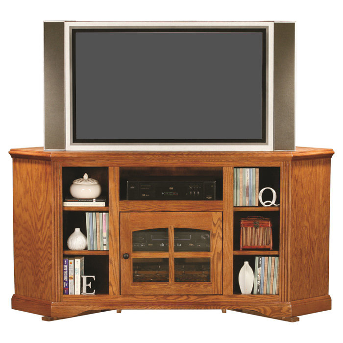 Rafeef Unfinished TV Stand for TVs up to 75", Medium Oak