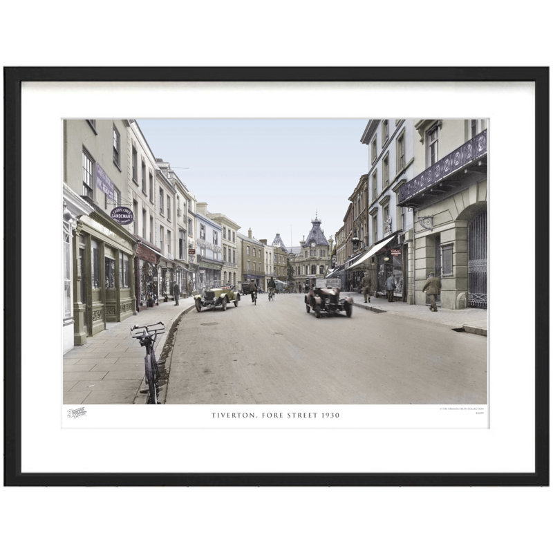 Tiverton, Fore Street 1930 by Francis Frith - Single Picture Frame Print, 28cm H x 36cm W x 2.3cm D