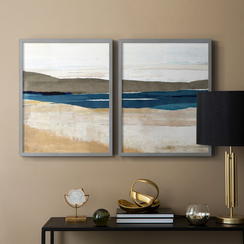 Reproduction encadrée Buttermere Triptych I-Premium - prête à être accrochée - aucun clou requis - aucun clou requis, Vert