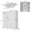 Armoire 4 portes avec 2 tiroirs