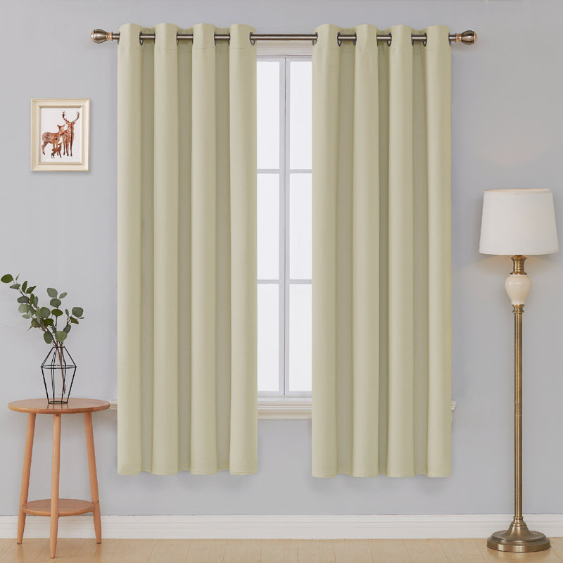 Cabrera Blackout Curtain Pair, Width 140 x Drop 183 cm, Black