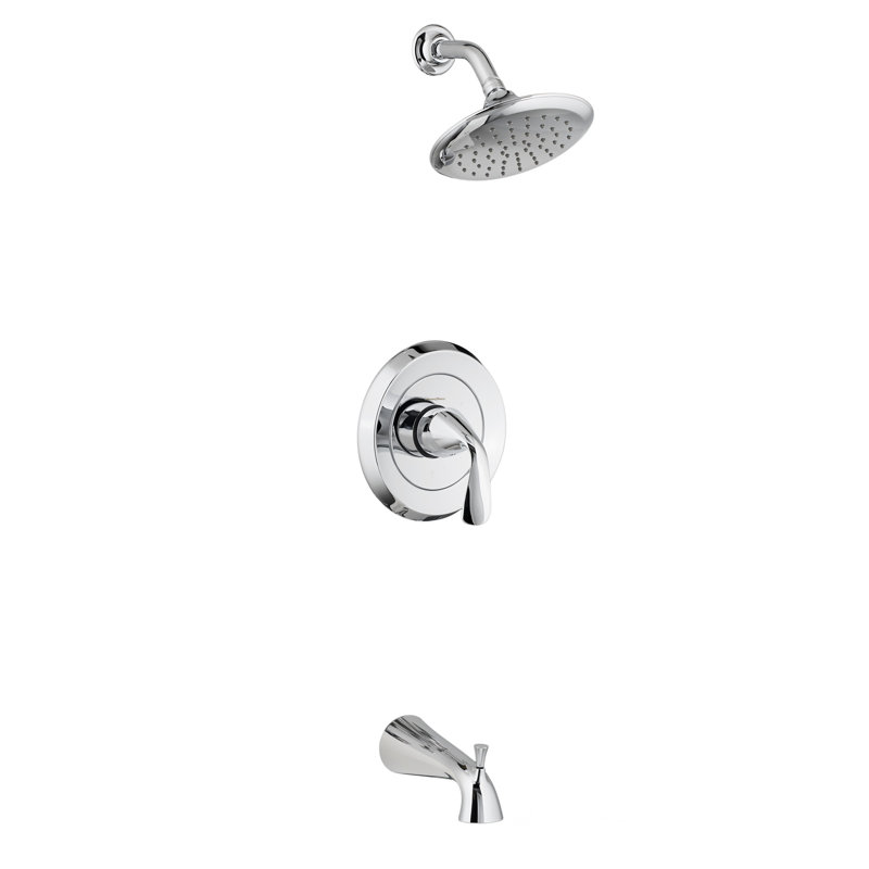 Robinet de baignoire et douche à pression équilibrée Fluent, Chrome poli