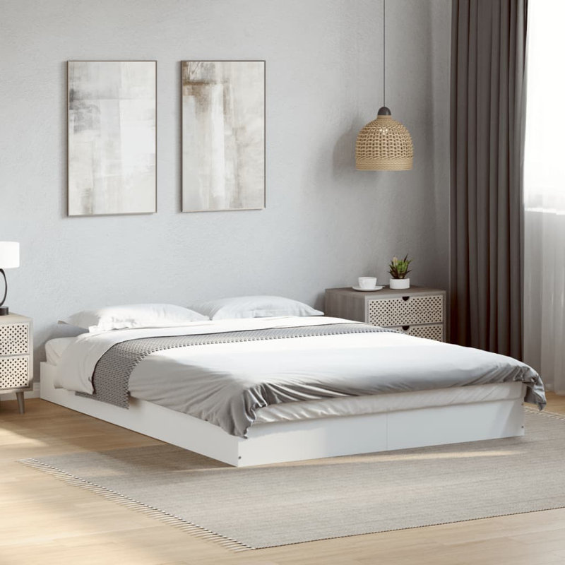 Philece Bed, White, European Kingsize (160 x 200 cm)