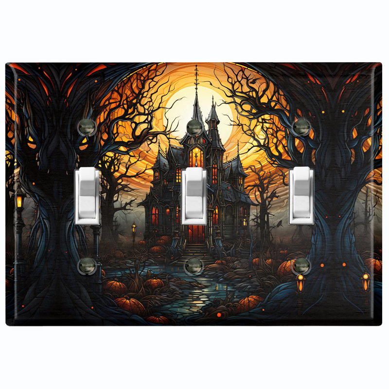 Figurine murale d'Halloween festive 3 lumières d'Halloween