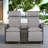 Patio Wicker Outdoor Lounge Chair Set With Adjustable Backrests And Built-in Storage Table-683119963