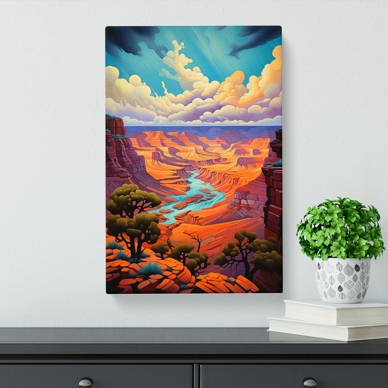 Grand Canyon Tachisme - Art Prints - Wrapped Canvas, 50cm H x 35cm W x 3cm D