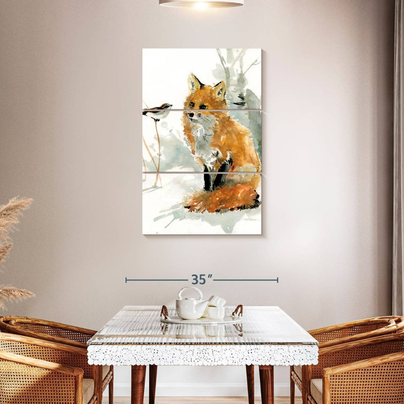 Brampt Fox And Friend, 45" H x 28" W