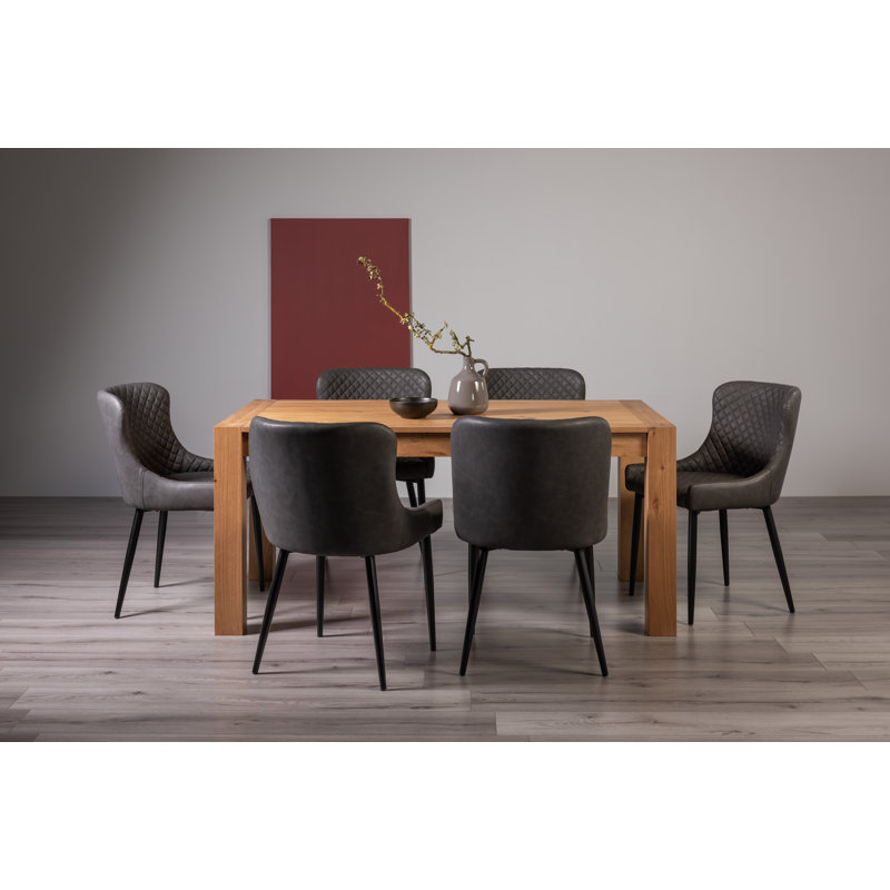 6 - Person Extendable Dining Set, Dark Grey