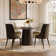 Meghin Modern Round Dining Table with Lazy Susan for 4-6, Sintered Stone Tabletop, Solid Pedestal Carbon Steel Base Pre-Assembly