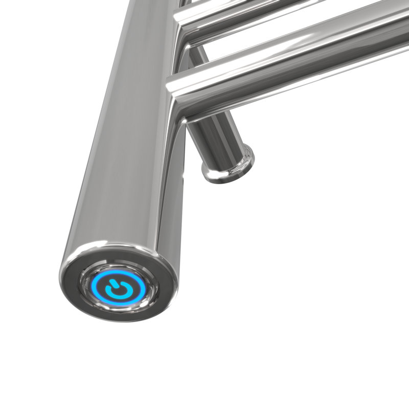 Radiant Large Straight Electric Towel Warmer Hardwired or Plug in, Polished