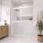 CatalystFP 62"-67"W x 76"H Double Sliding Frameless Shower Door in Brushed Nickel with 3/8" Clear Glass-112003523-132934451