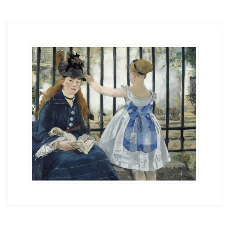 Le chemin de fer d'Edward Manet - Impression sur toile, H 17,75 po x l 20,49 po