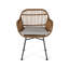 Ensemble de 2 chaises en faux rotin tissé brun et beige - structure en acier et coussins résistants à l'eau pour une utilisation extérieure-1808425729