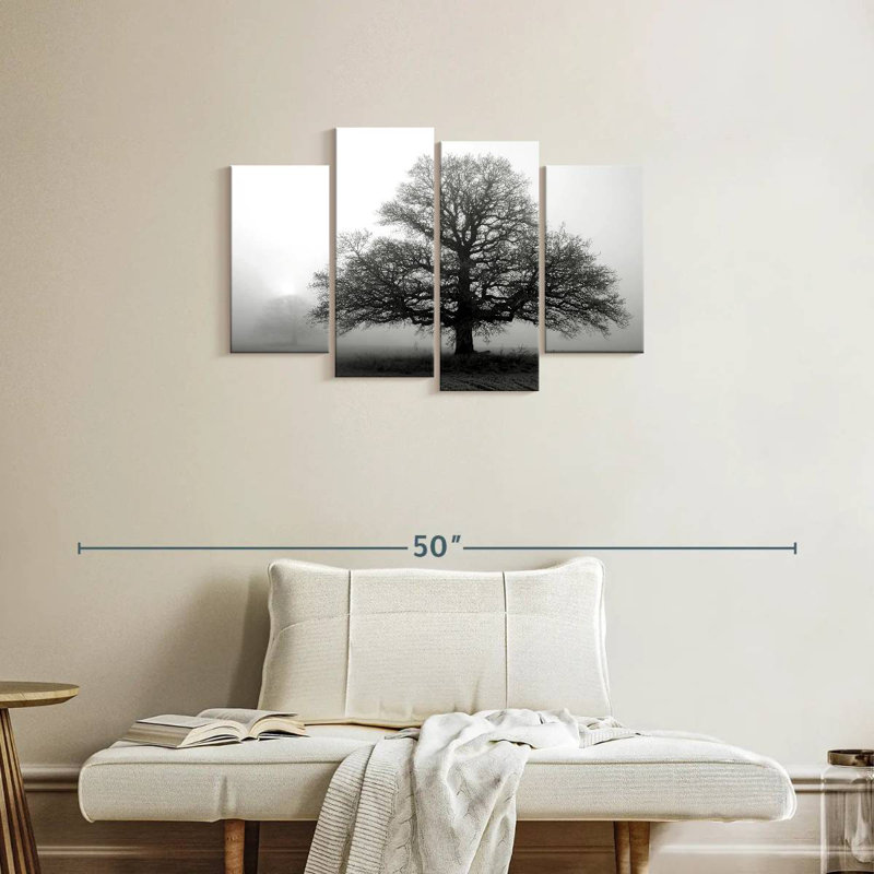 Arbre Harnek dans la brume, H 22 po x l 36 po