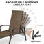 Chaise longue inclinable 59,84 po Erelah-1803302926