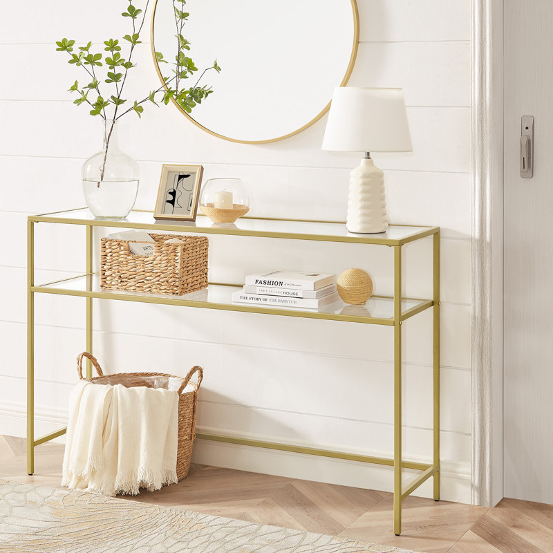 Console Doynton, Doré, H 31,5 po x l 47,2 po x P 13,8 po