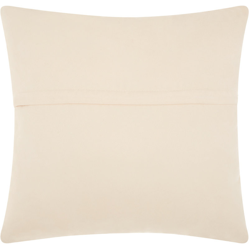  Woven Leather Throw Pillow, White
