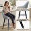  Tabourets de bar pivotants de 26 po à hauteur de comptoir avec pieds en métal - gris (ensemble de 2)-114599414-114599412
