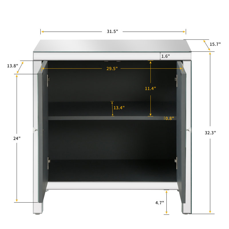 Armoire de rangement en miroir