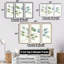 Feuilles vertes, minimalisme I, ensemble d'art sur toile-107748454-107748456