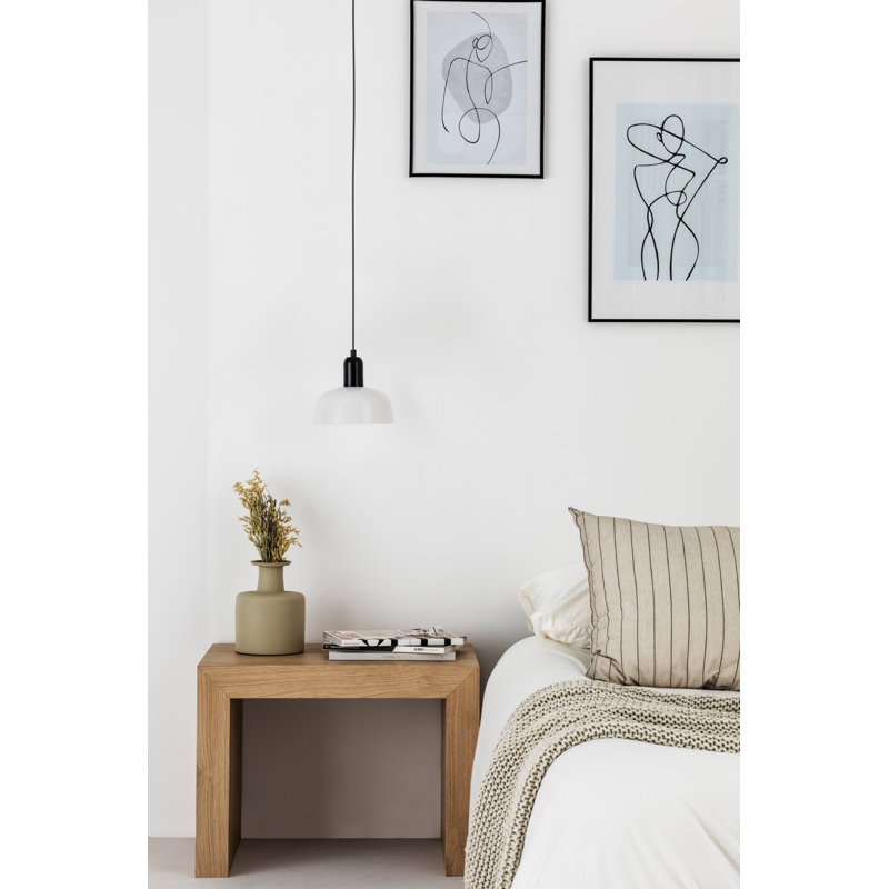 Luminaire suspendu Tatawin , H 13,19 po x l 7,24 po x P 7,24 po, Blanc