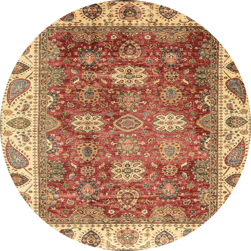 Abstract Indoor Rug, Round 8'