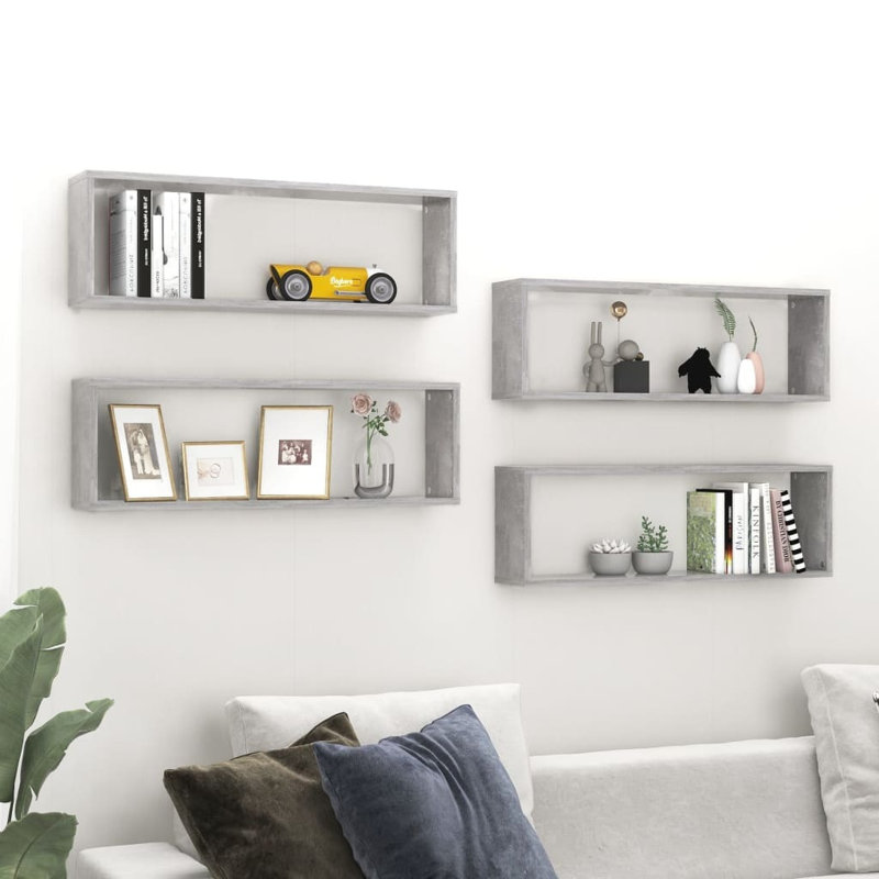Aybree 4 Piece Accent Shelf, White, 26.5cm H x 80cm W x 15cm D
