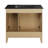 Cascade 36 in. Natural oak Bathroom Vanity With Black Ceramic Sink Top-100841277