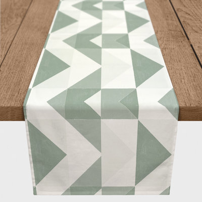 Badrulla Rectangle Geometric Polyester Table Runner