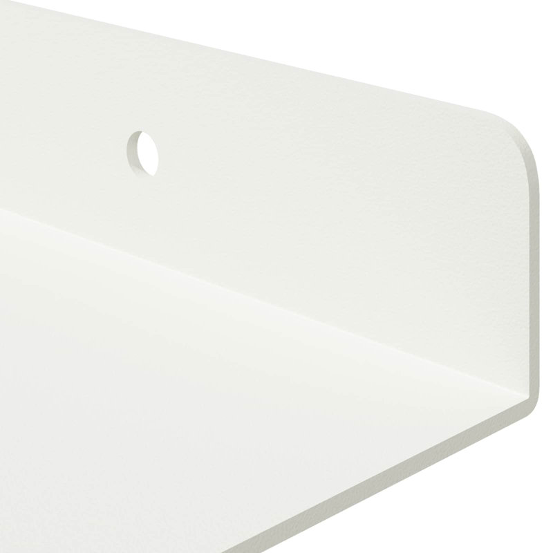 Steel Floating Shelf, White