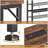 78.8" Behind Couch Table With 2 Power Outlets&Led Light