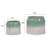 Handmade Ceramic Planter Set Of 2, 8.5" & 6" Diameter, Green-White Ombre Glaze, For Aquatic Plants Indoor/Outdoor Shelf & Table Use, Non-Porous & Breathable Clay-2015325237