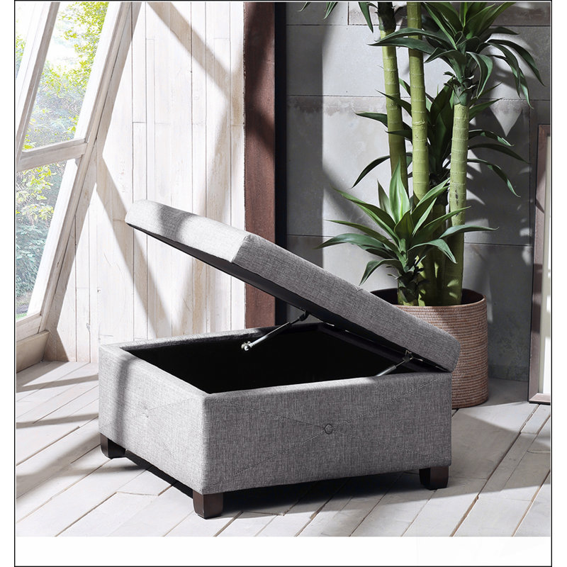 Repose-pieds avec rangement à fermeture en douceur Choix confortable, fonctions multiples, design classique et coins confortables