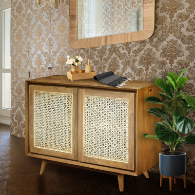 Solid Wood Freestanding Bathroom Cabinet