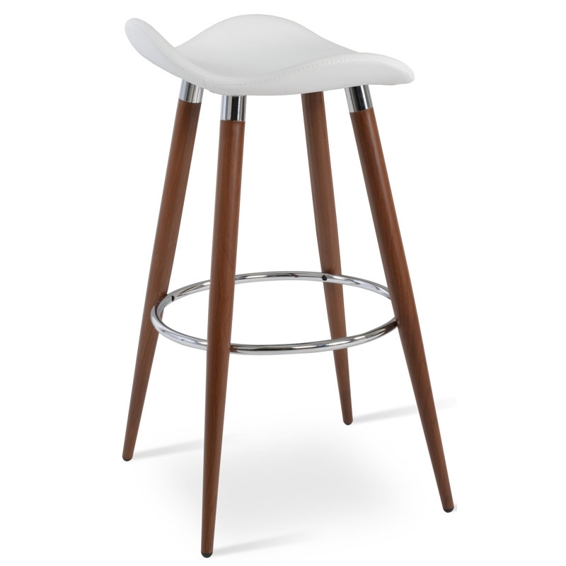 Tabouret de bar et de comptoir Moonyean, Menthe, Noyer / poli, Hauteur d'assise lorsque que le tabouret est placÃ
