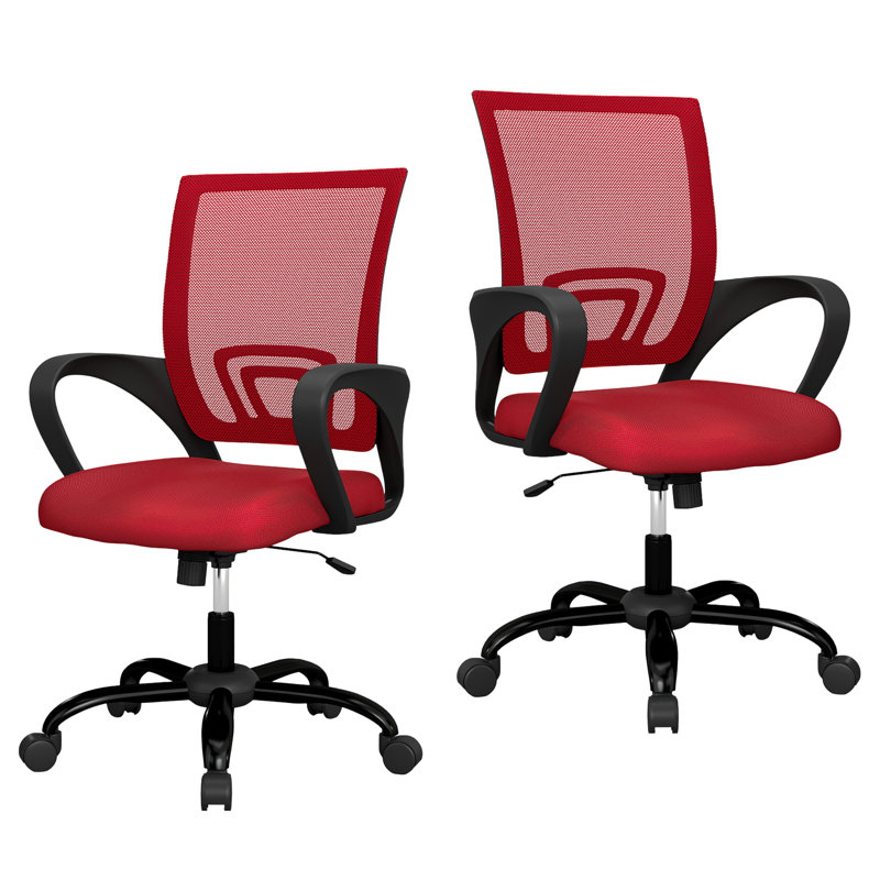 Chaise de bureau en filet, Rouge