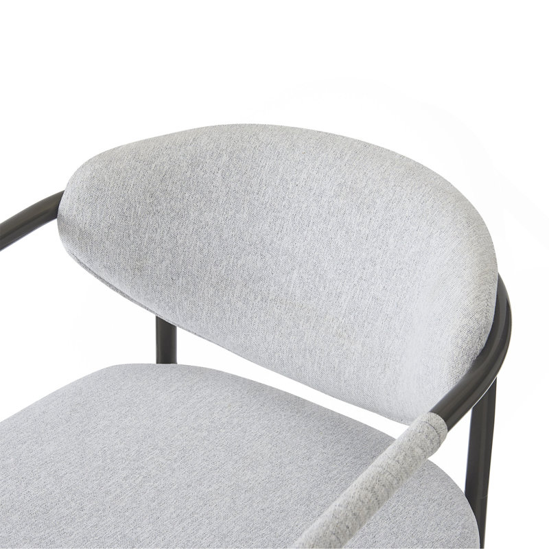 Ensemble de 2 chaises de salle à manger modernes, rembourrées avec structure en fer bronze, fauteuils d'appoint pour la cuisine et le restaurant