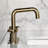 Kingston Brass Convergent Two-Handle 3-Hole Deck Mount Widespread Bathroom Faucet With Push Pop-Up Drain-105627304
