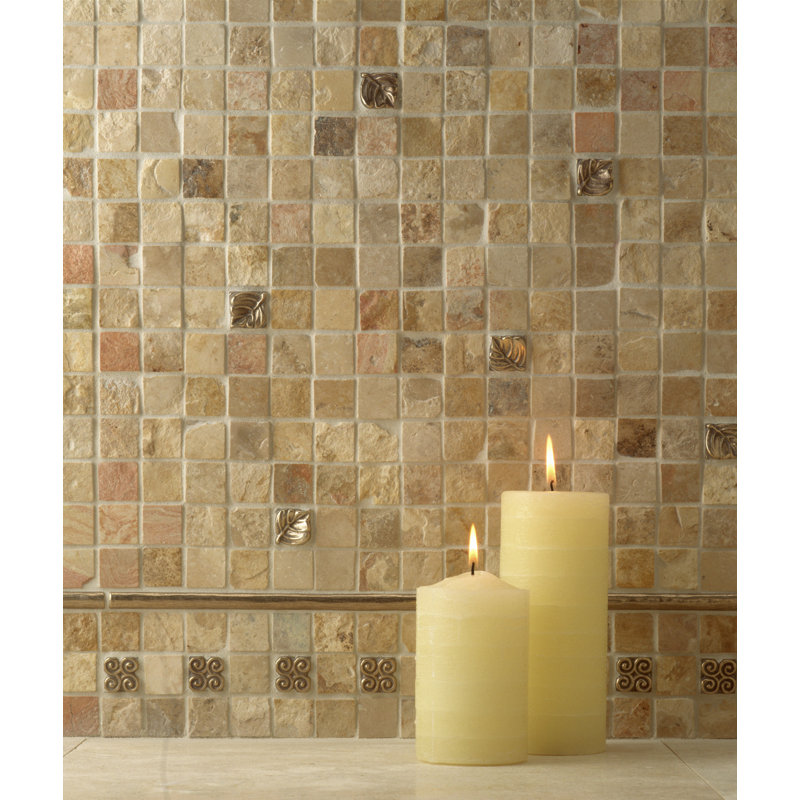 10" x 0.5" Metal Pencil Liner Tile Trim, Traditional Bronze