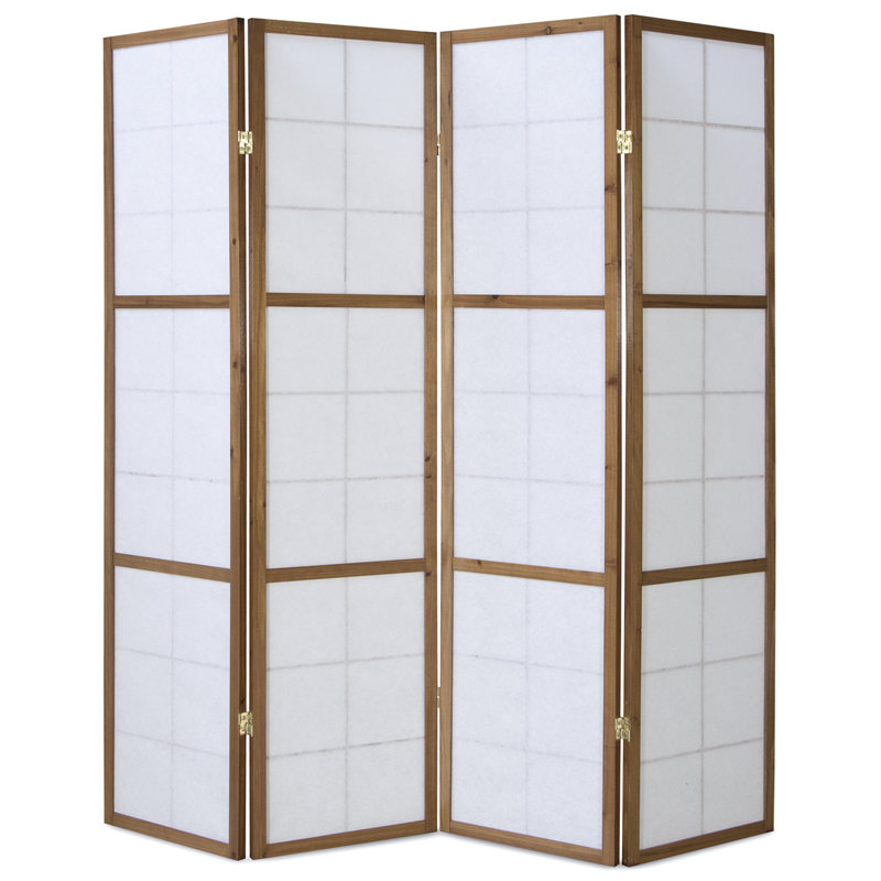 Bastian Room Divider, Brown, 4 Panels