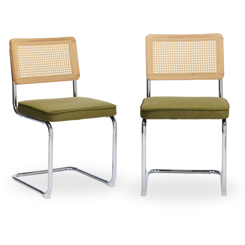 Chaises de salle à manger Mid-Century, Vert olive