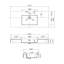 Lavabo de salle de bain rectangulaire en pierre 47,2 po