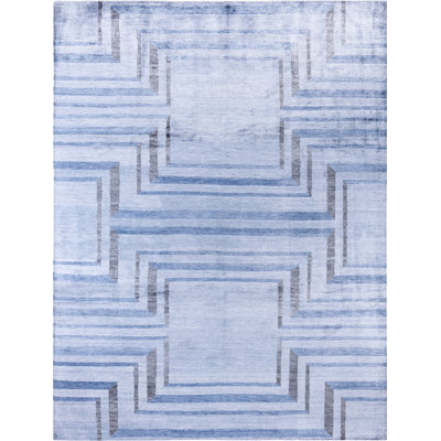 Overdyed One-of-a-Kind Rectangle 9'1" X 12' Hand Knotted Area Rug