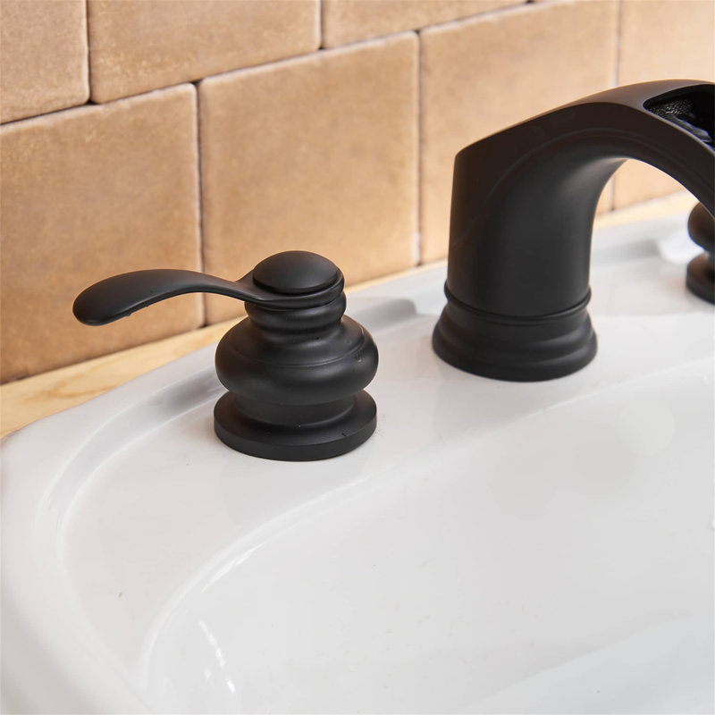 Widespread 2-handle Bathroom Faucet, Matte Black