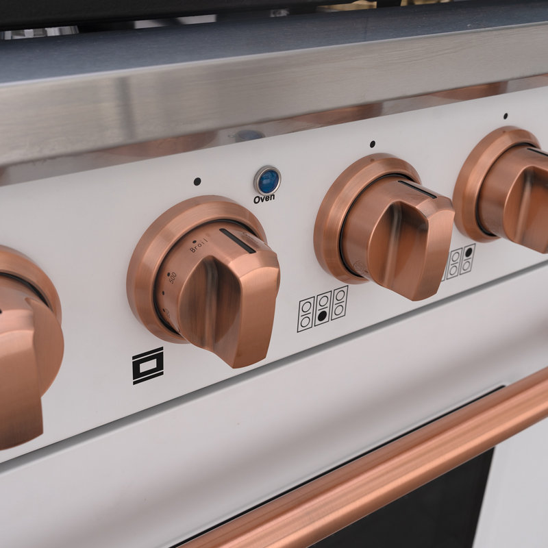 Cuisinière au gaz naturel à convection de 36 po 5,2 pieds cubes Akicon