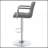 Grey And Chrome Adjustable Bar Stool